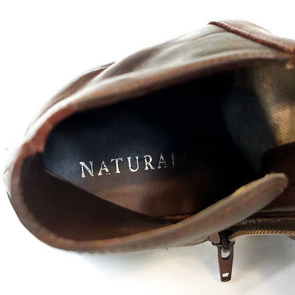 Naturalizer Brown Leather Ankle Boot Vintage 80s - Picture 12 of 13